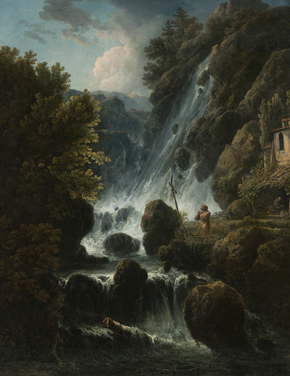 Hermit Praying At The Waterfall 1819