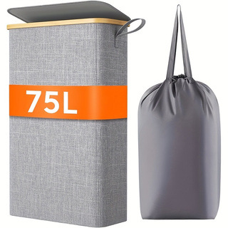 Laundry basket with lid, Oxford fabric, foldable
