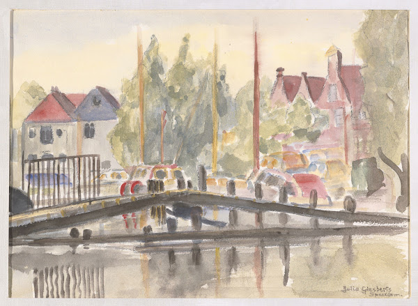 Gezicht in Spaarndam de haven