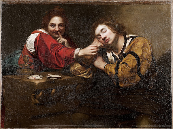 Sleeper Awakened by a Young Woman with Fire 1620s
