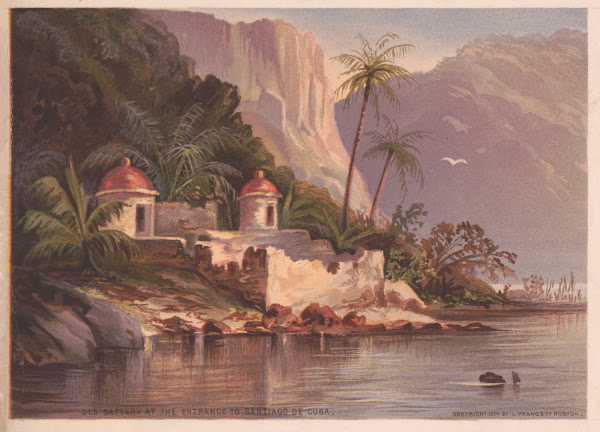 Old battery at the entrance to Santiago de Cuba 1874