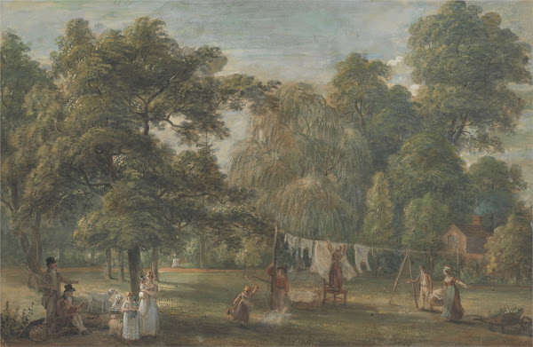 The Garden of Thomas Sandbys House at Englefield Green near Windsor