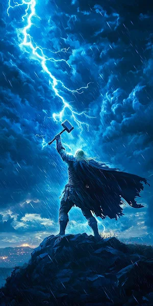 Thor, Lightning, Superhero, Storm Full HD iPhone Wallpaper Background