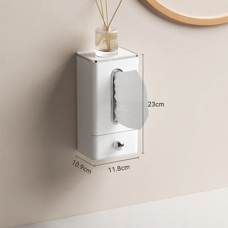 Wandmontierte Kosmetiktuchbox, Kunststoff