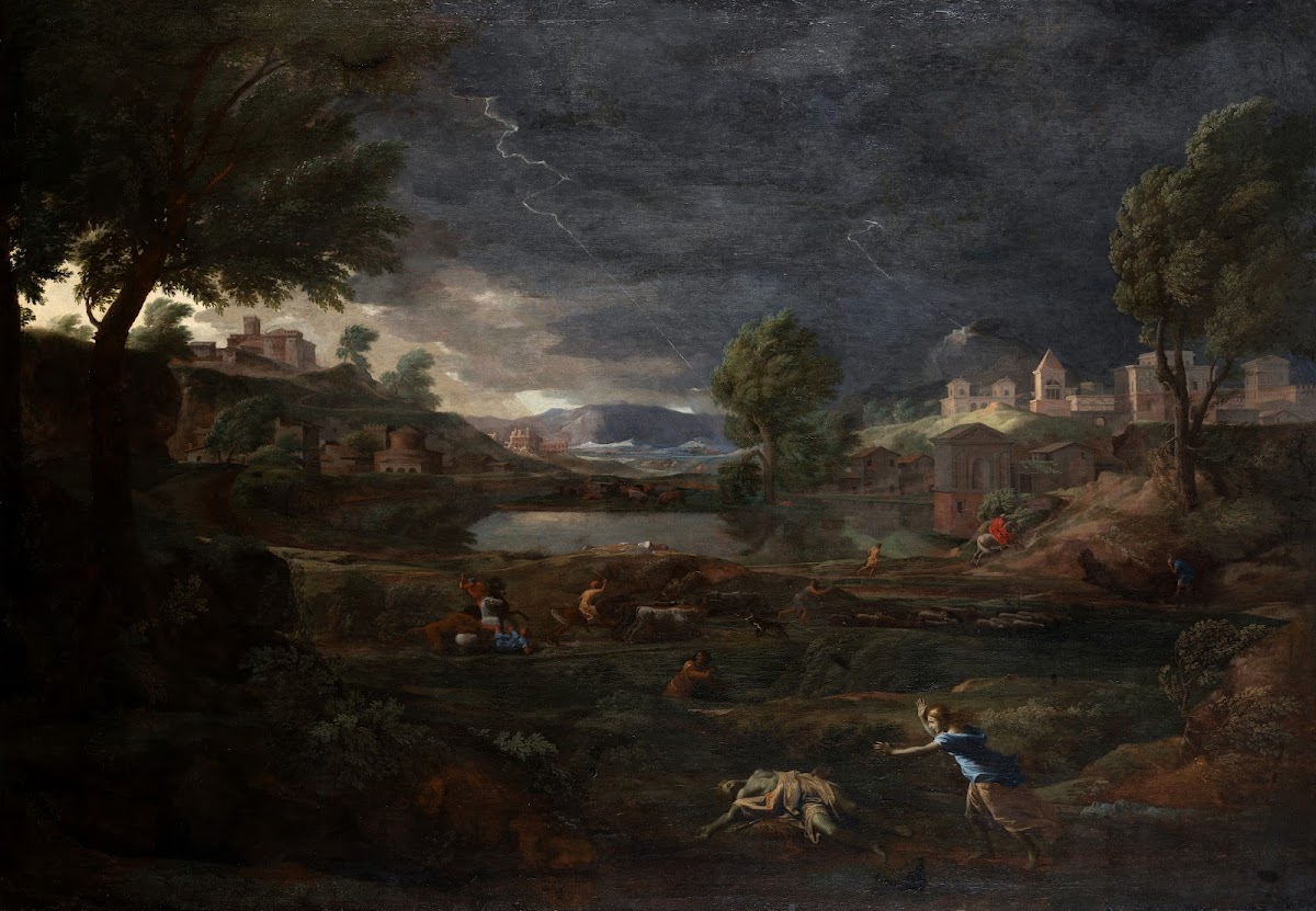 Landscape during a Thunderstorm with Pyramus and Thisbe 1651