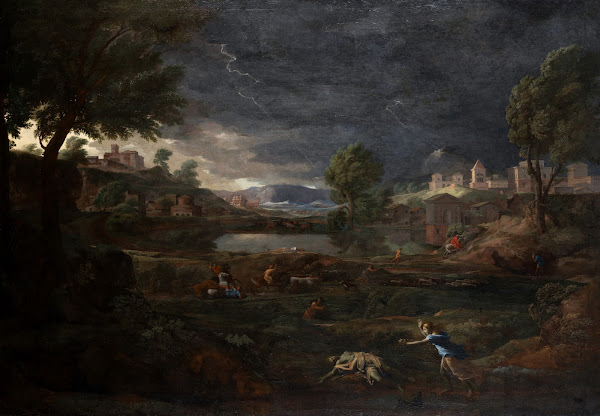 Landscape during a Thunderstorm with Pyramus and Thisbe 1651