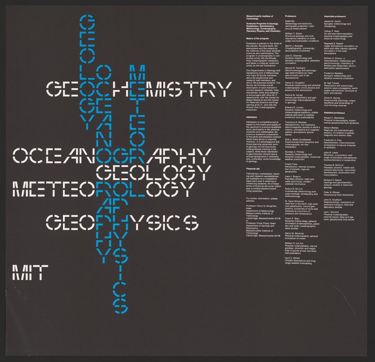 MIT Graduate program in Geology Geophysics Geochemistry Meteorology Oceanography