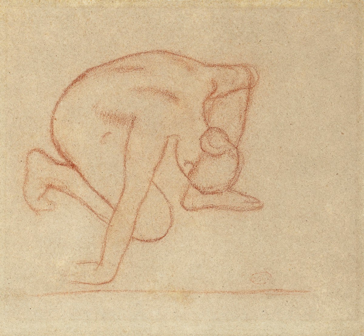 Femme accroupie