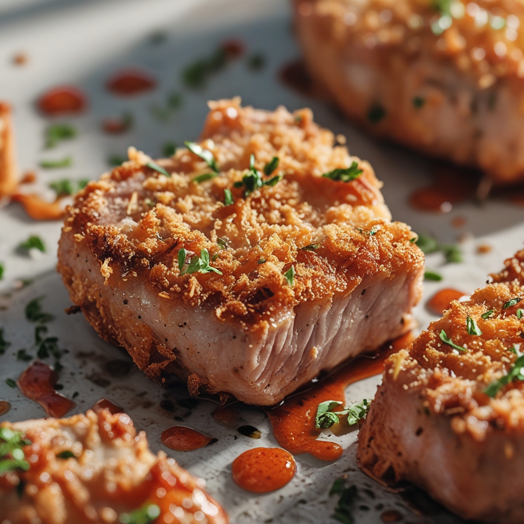 Crispy Parmesan Crusted Pork Chops - Easy Homemade Weeknight Dinner finished