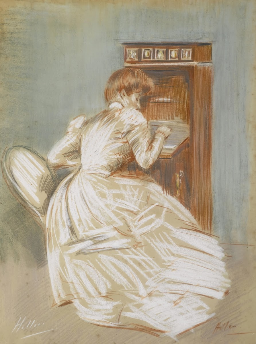 Madame Helleu à son secrétaire