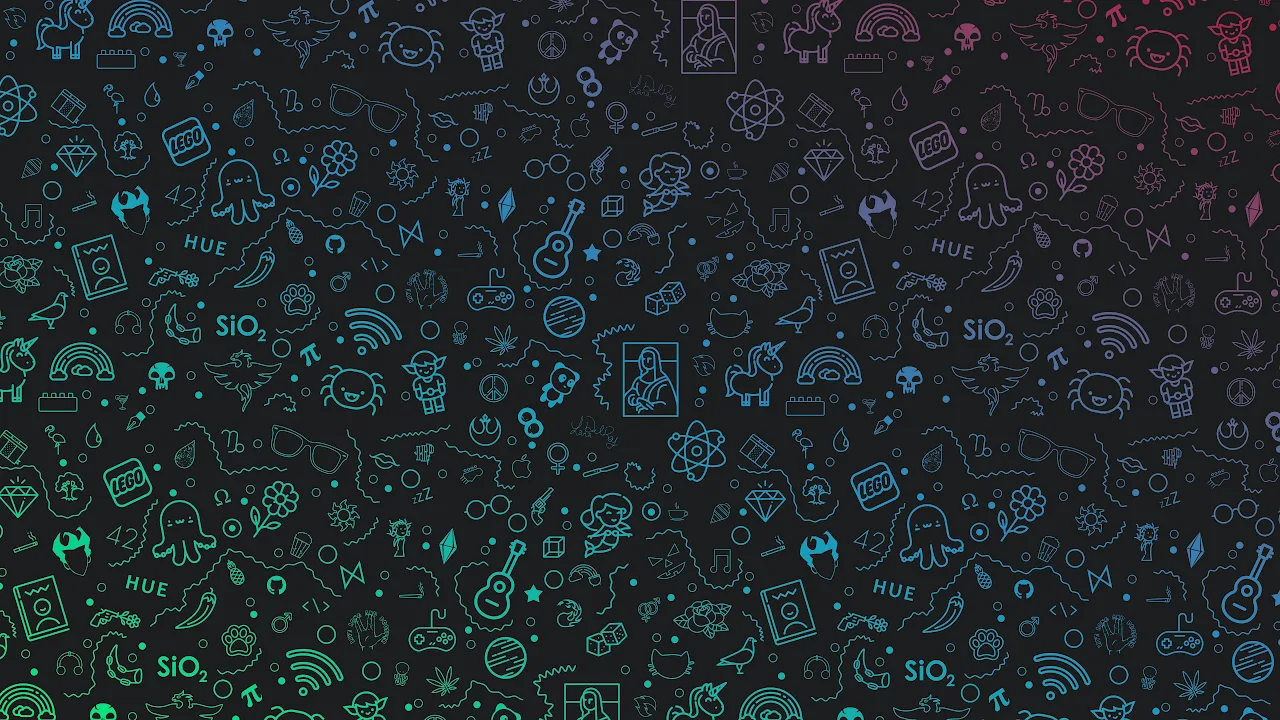 Sketches Gradients Icons Logo 4K Desktop Wallpaper