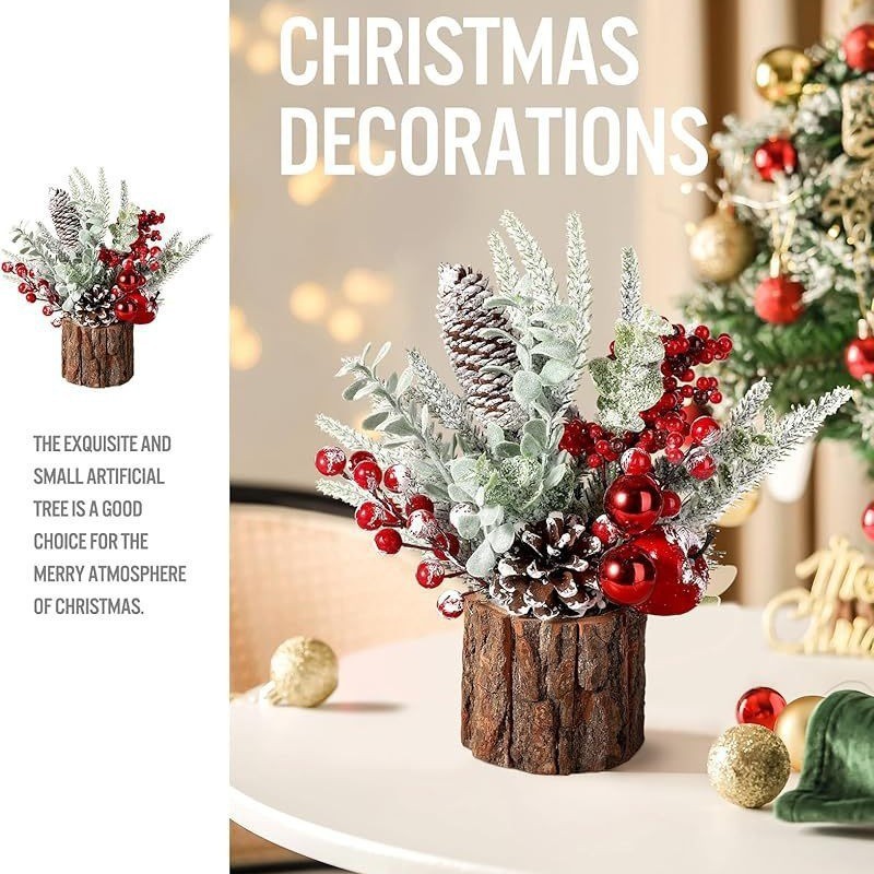 Decorative Tabletop Christmas Tree Figurine, 30 cm