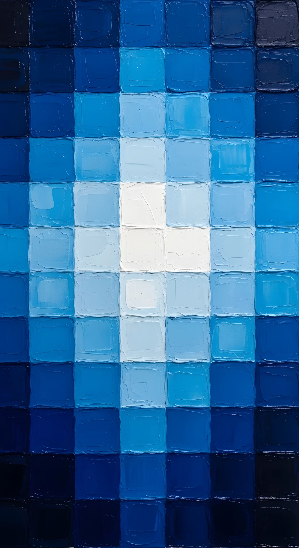 Abstract Blue Gradient Impasto Oil Paint Grid Texture - Free 4K mobile Wallpaper