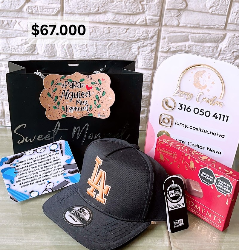 02.GORRA, CHOCOLATE Y BOLSA DE REGALO 🧢 $67.000 🍫