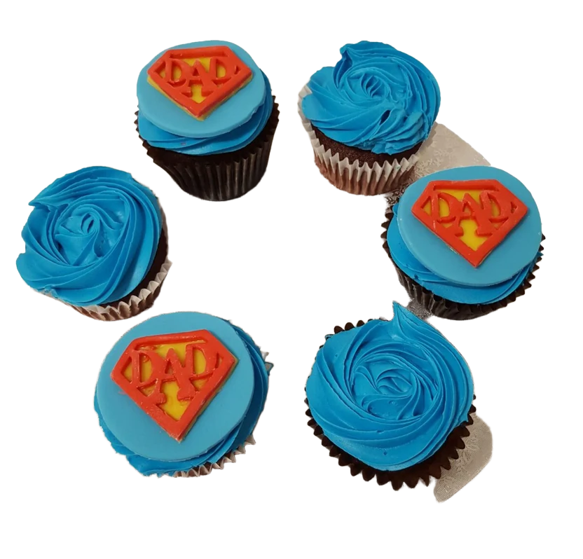 Super Man Cupcakes For Dad CB-CC008