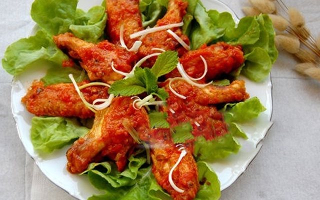 Cánh Gà Chiên Giòn Sốt Cà
