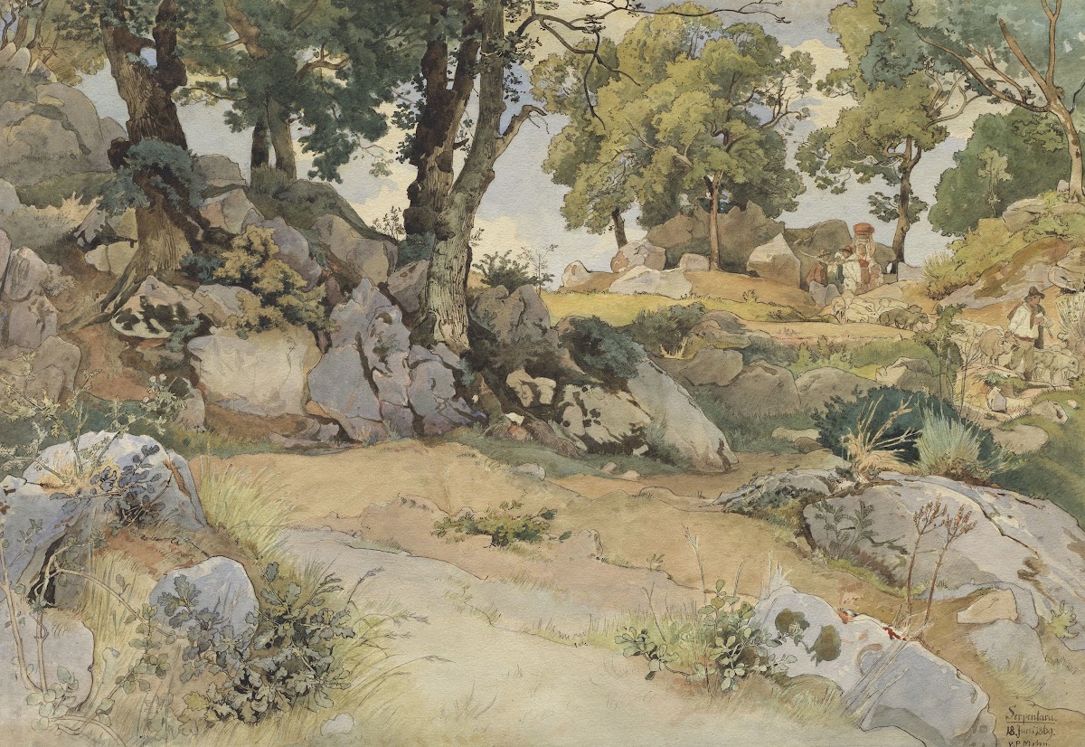 Rocks and Oaks in the Serpentara 1869
