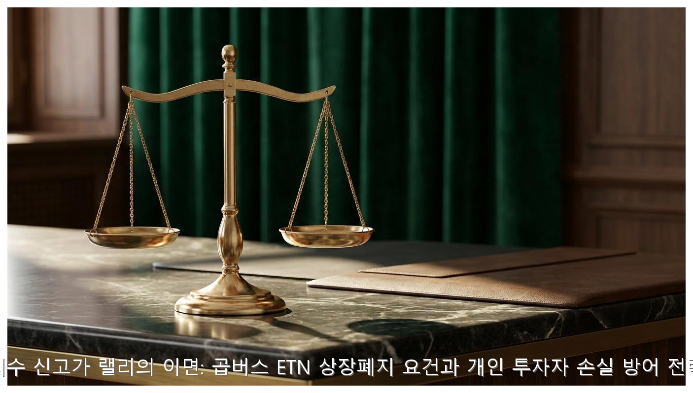 지수 신고가 랠리의 이면: 곱버스 ETN 상장폐지 요건과 개인 투자자 손실 방어 전략 핵심 안내 및 분석 인포그래픽 (4)