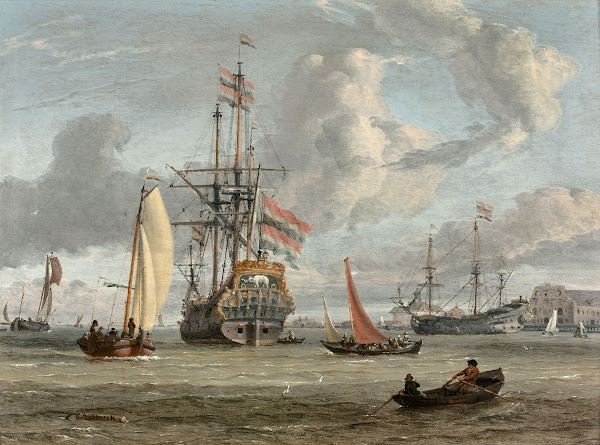 Grand navire de la couronne du Danemark près dun littoral