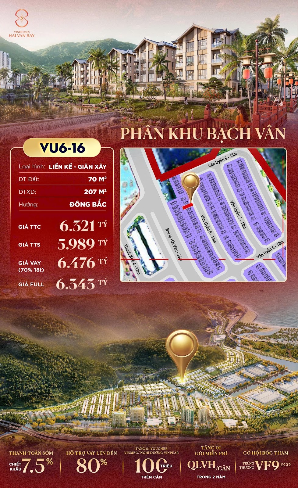 VU6-16 🔥 VINHOMES HẢI VÂN BAY