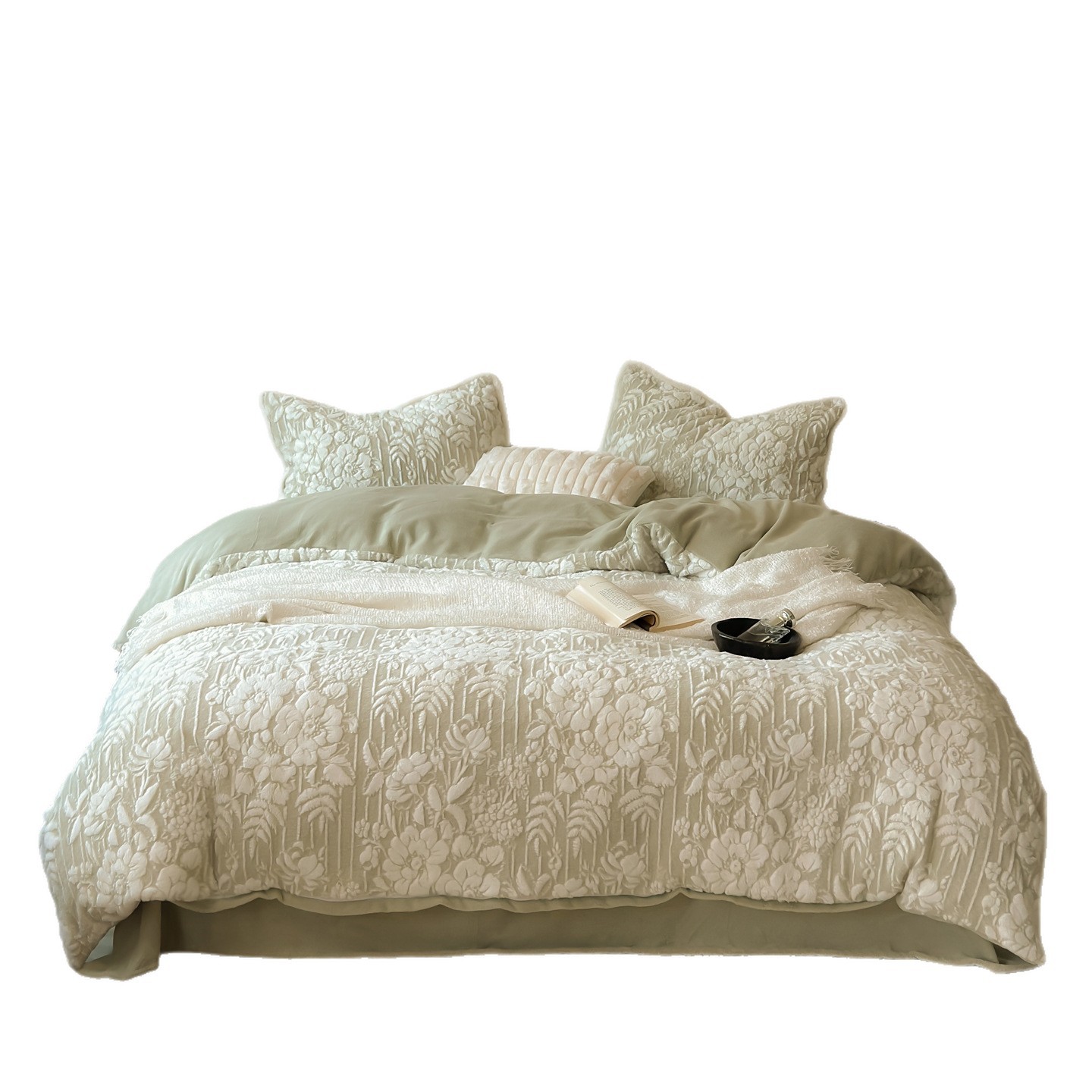Bedding set, 4-piece, milk fiber, warming
