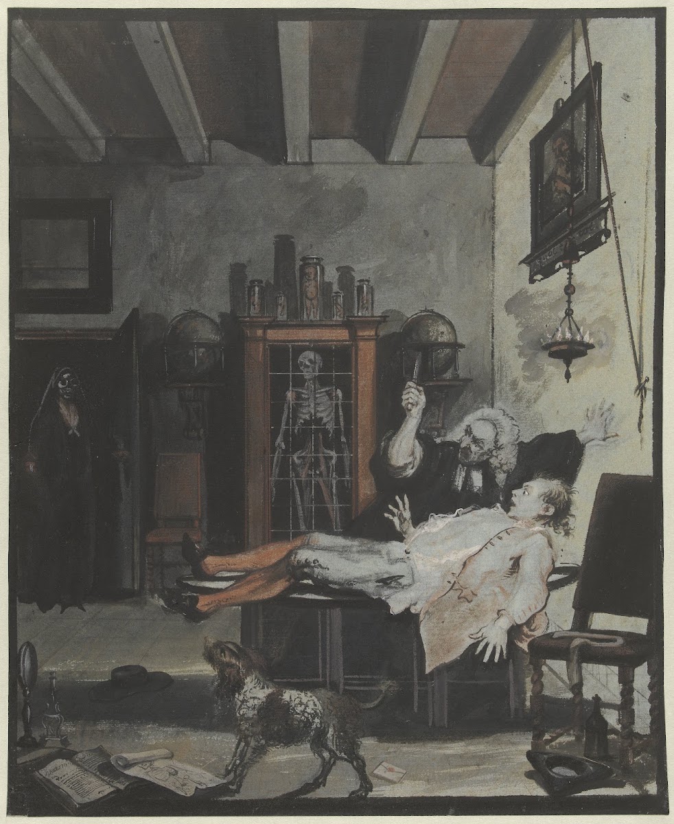 Scène uit het blijspel Krispijn Medicijn 1706 1750