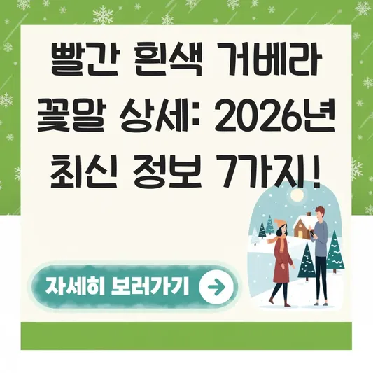빨간 흰색 거베라 꽃말 상세
