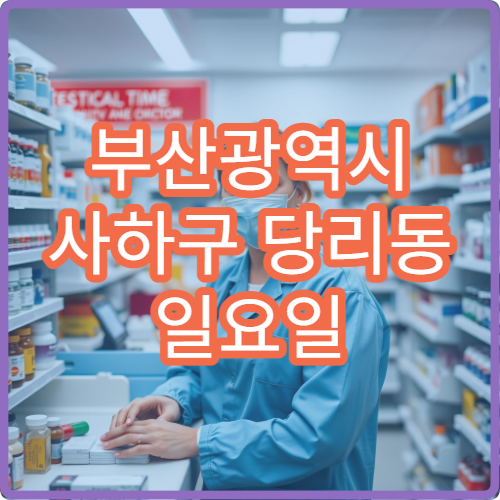 부산광역시 사하구 당리동 일요일 영업 약국 위치