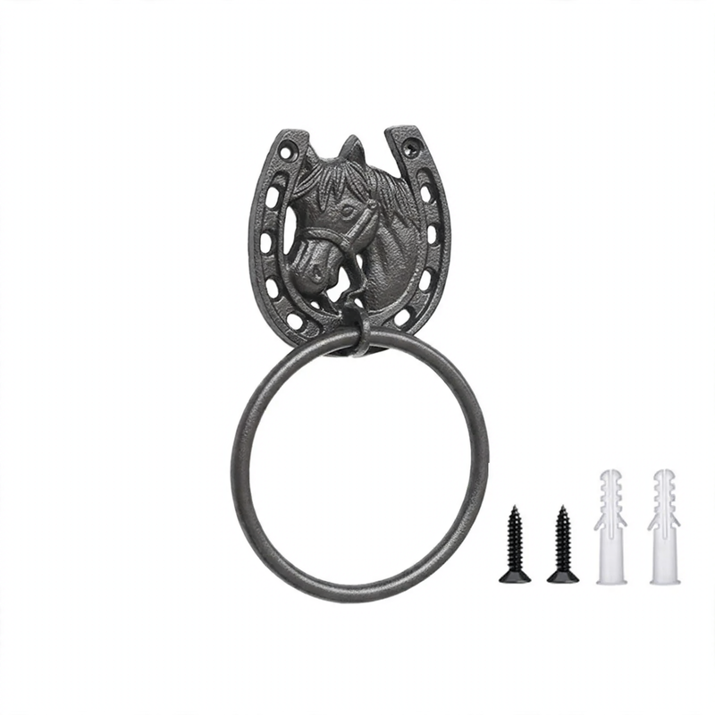 Cast iron wall holder for towels and paper