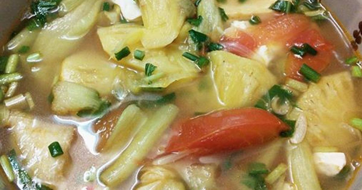 Canh chua đậu phụ non