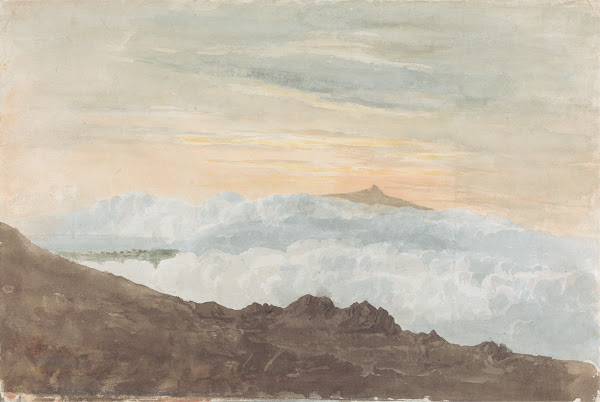 Mountainous Landscape with Clouds ca 1803