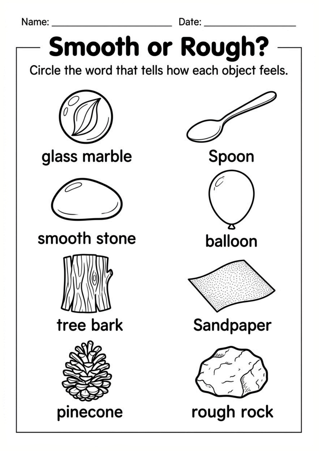 Smooth or Rough? Worksheet