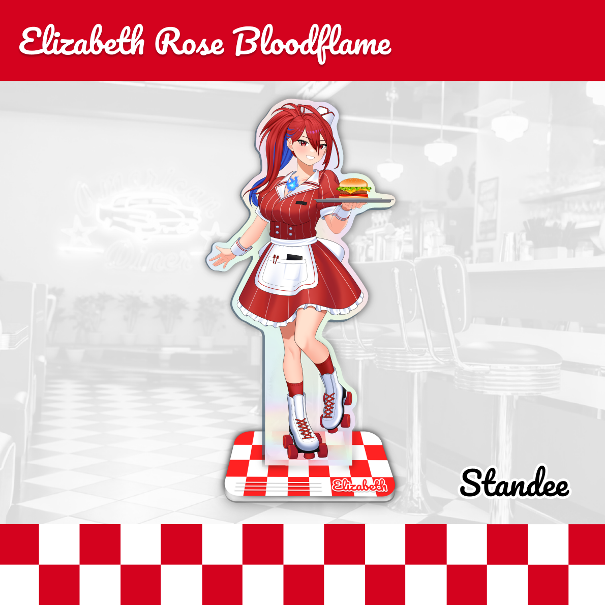 HoloDiner - Elizabeth Rose Bloodflame Holographic Standee by Ruva