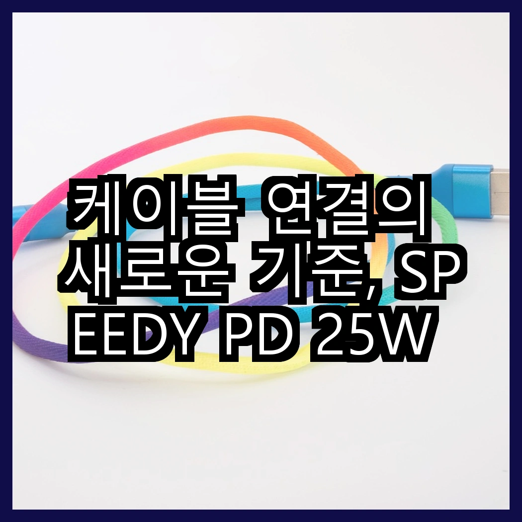 케이블 연결의 새로운 기준, SPEEDY PD 25W 충전기와 홈플래닛 고속충전케이블, 어떤 선택이 더 좋을까? 썸네일