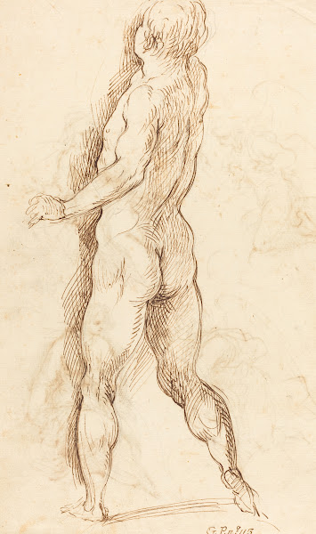 Nude Man Seen from Behind verso