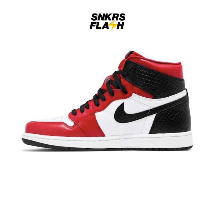 AIR JORDAN 1 RETRO HIGH SATIN SNAKE CHICAGO RED WHITE - CD0461601