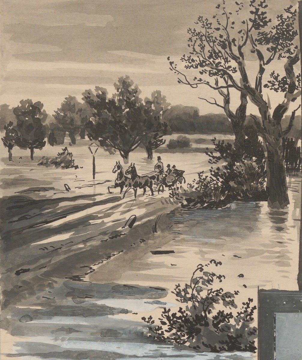 Überschwemmung im Prater 1897