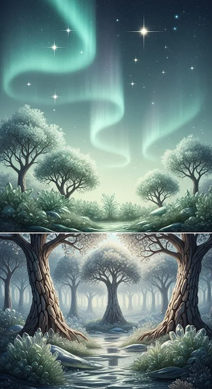 Vitreous Aurora Woodland