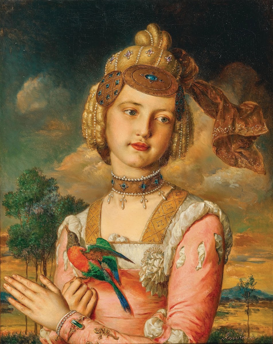Portrait of His Daughter Alexandrine Lexi as a Young Noblewoman c 1877