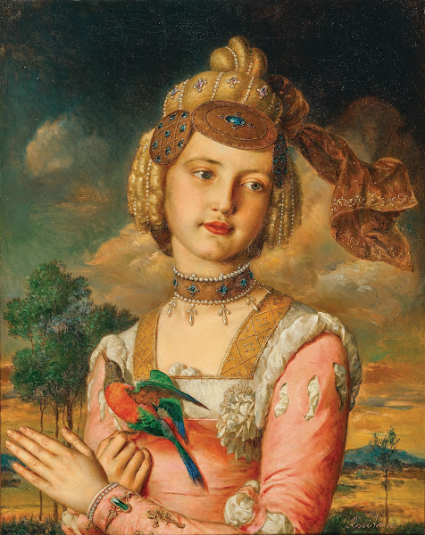 Portrait of His Daughter Alexandrine Lexi as a Young Noblewoman c 1877