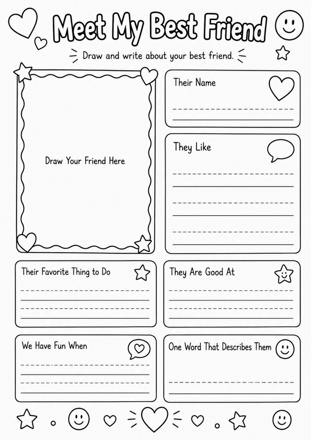 Meet My Best Friend Worksheet