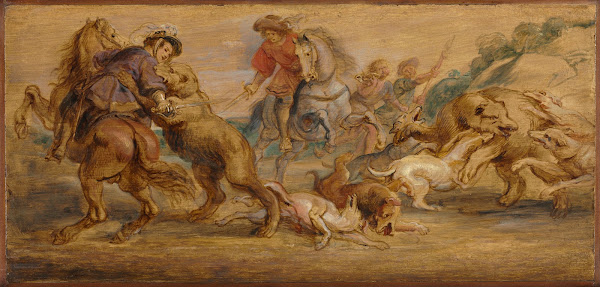 Study for The Bear Hunt for the Alcázar Madrid c 1639