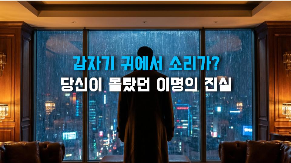갑자기 귀에서 소리가? 당신이 몰랐던 이명의 진실