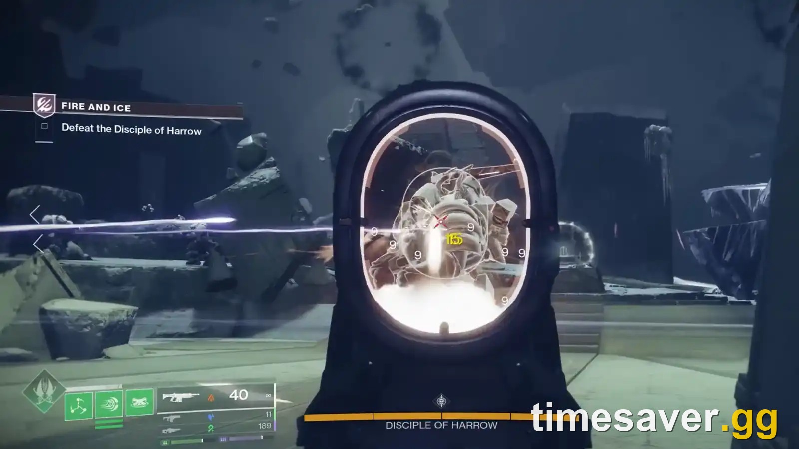 Fire and Ice exotic mission in Destiny 2 Renegades, fighting the Disciple of Harrow boss to earn the Praxic Blade