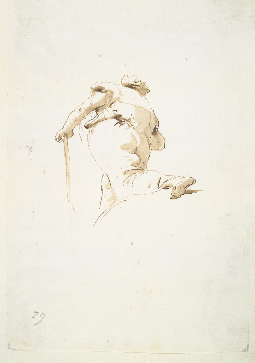 Walking male figure seen obliquely frombelow ca174050
