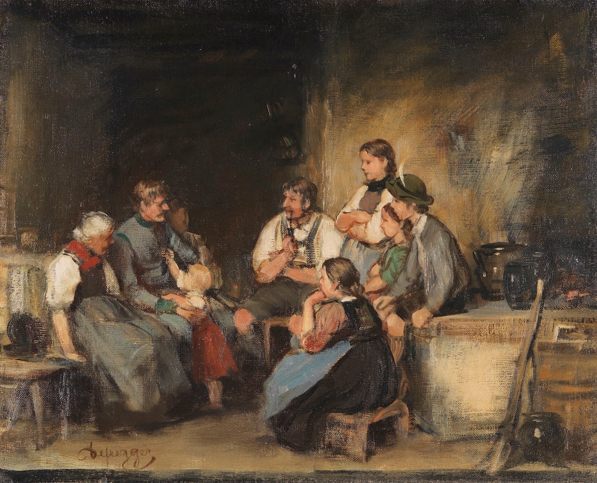 Der Urlauber Ölskizze 1880