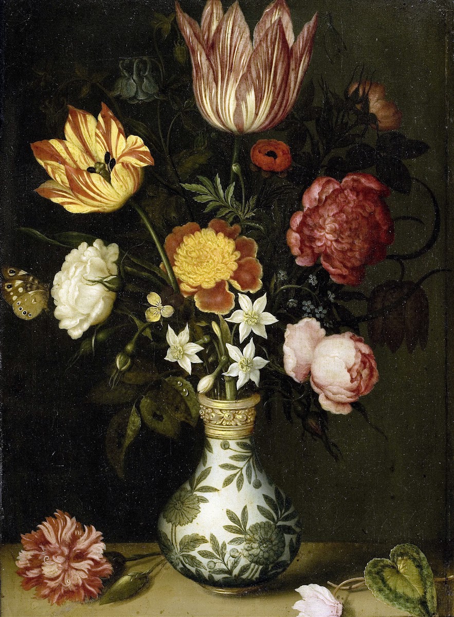 Still Life with Flowers in a Wan li Vase 1619