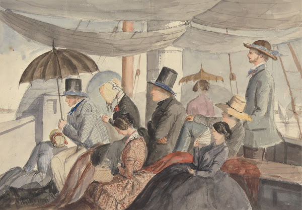 Passengers aboard the Nile steamer ca 1849