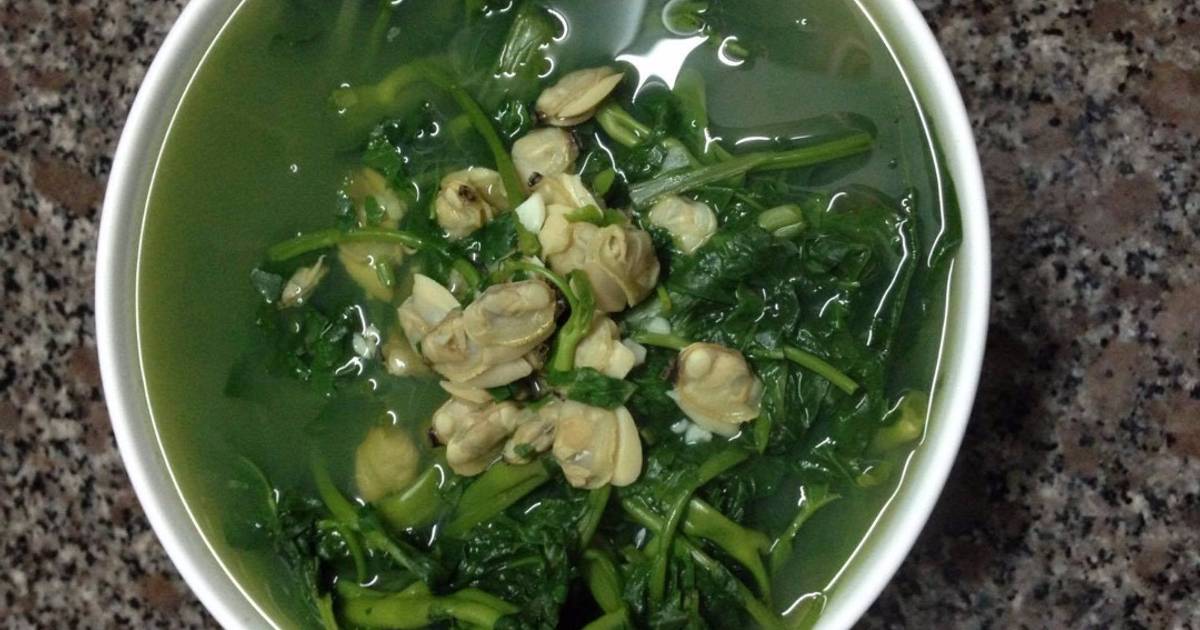 Canh Nghêu rau muống