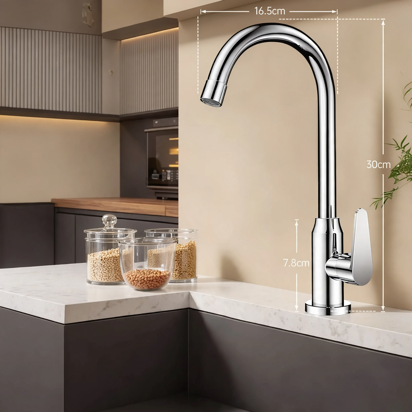 Pull-out kitchen faucet with ceramic valve